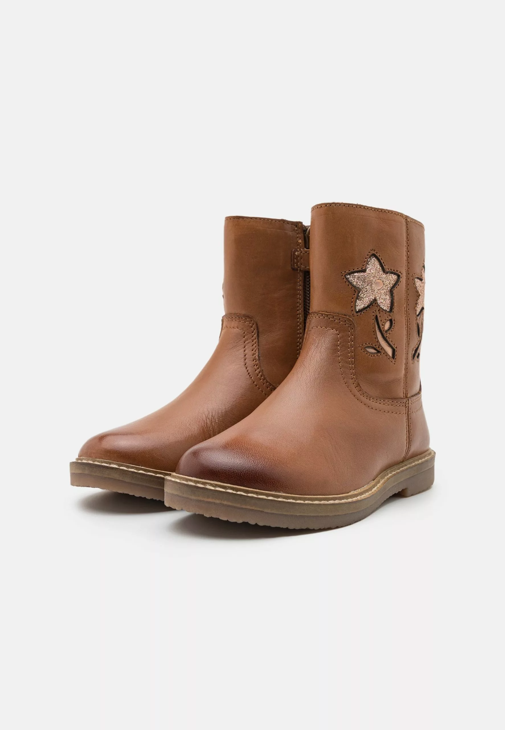 Friboo Leather - Korte Laarzen - Cognac 2 Friboo Leather - Korte Laarzen - Cognac - Afbeelding 2